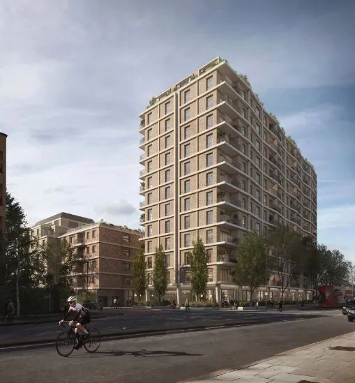 The consented residential scheme, North London