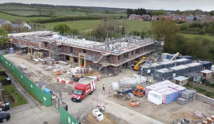 Contractor’s residential site under construction