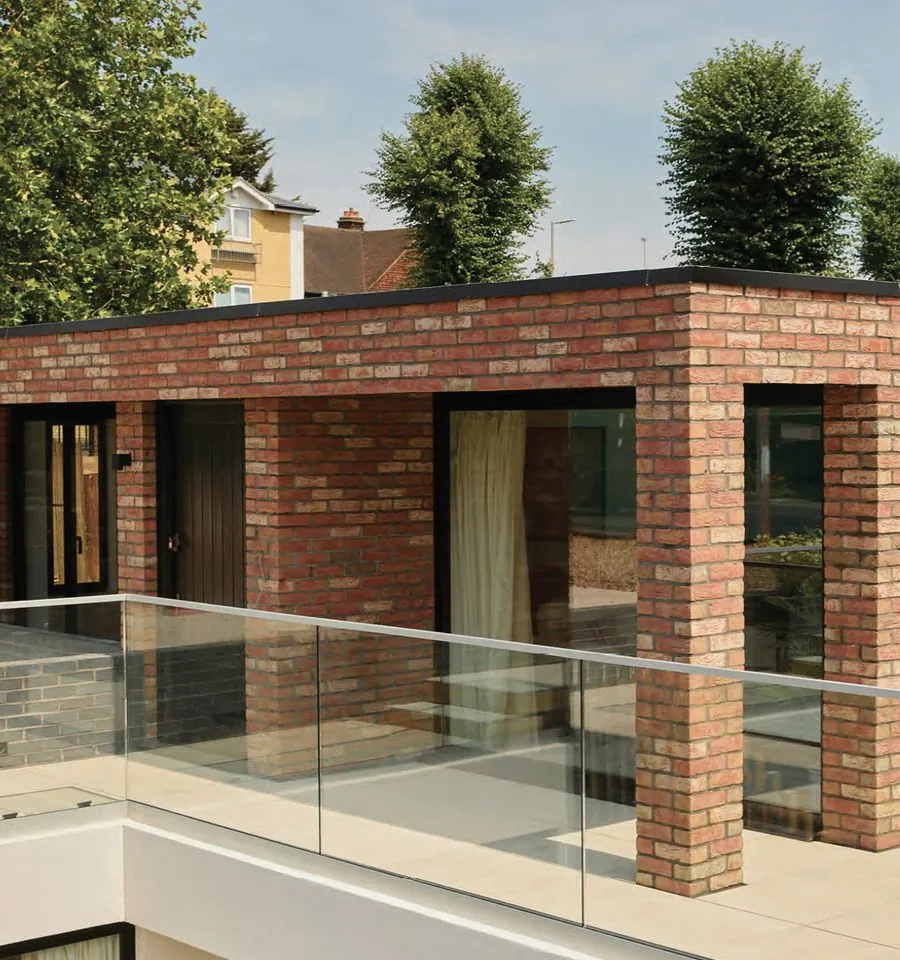 Contemporary riverside terrace, south-west London