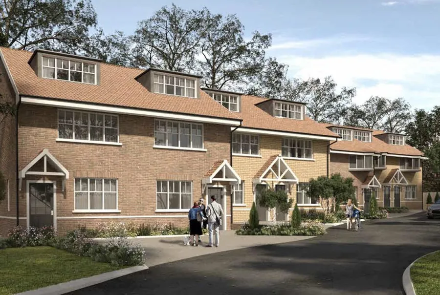 Terrace of new houses, South London